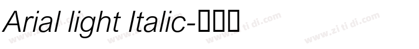 Arial light Italic字体转换